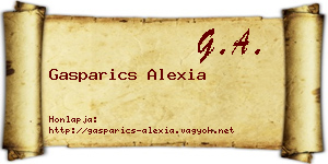 Gasparics Alexia névjegykártya